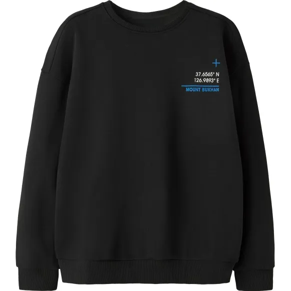NAME IT KIDS sweater met backprint - zwart/blauw, foto 2