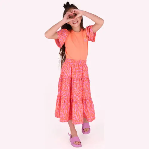 B.Nosy maxi rok met panterprint roze, foto 3