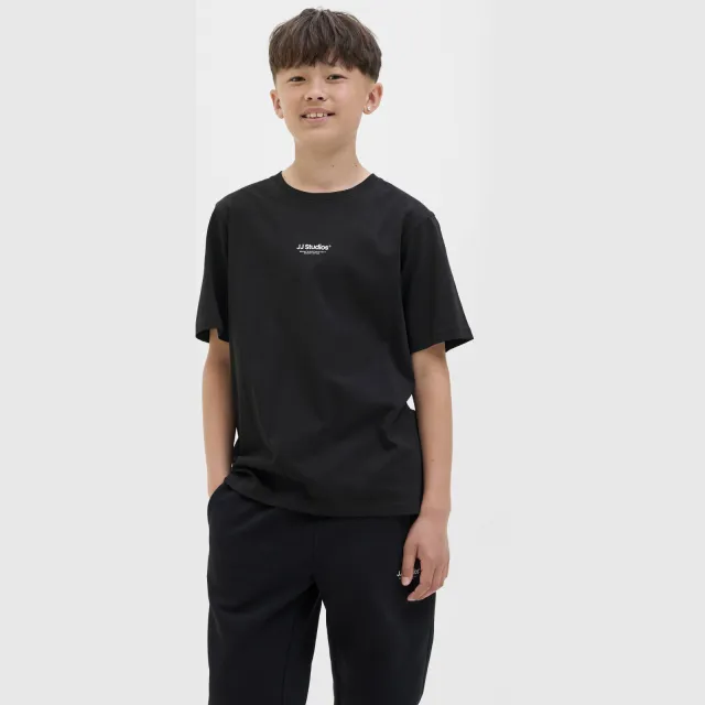 Jack & Jones junior T-shirt zwart met tekst