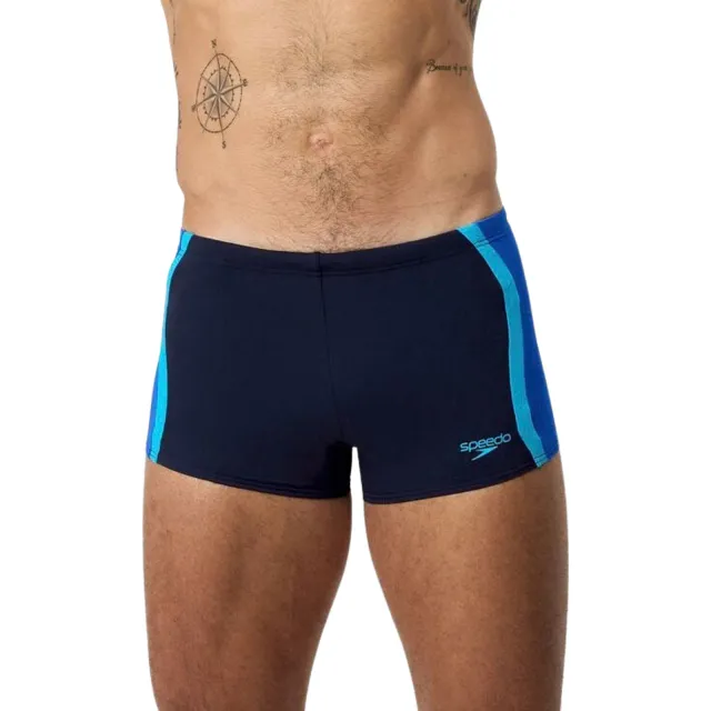Speedo Solid Splice Zwemboxer Heren donkerblauw