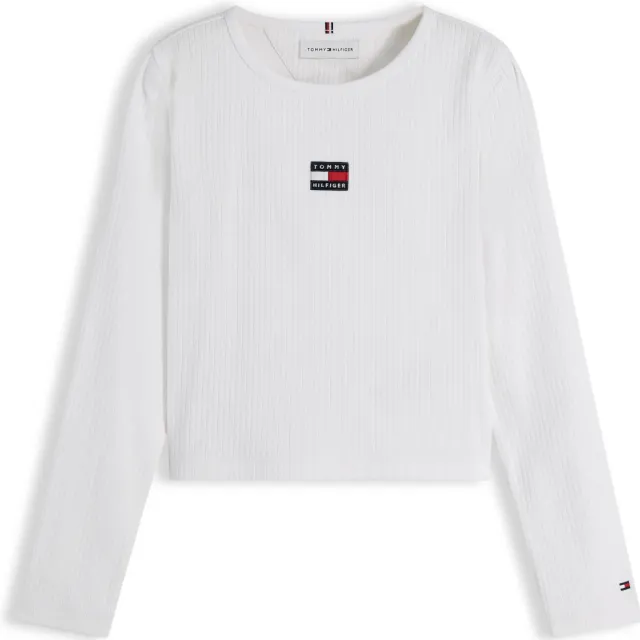 Tommy Hilfiger ribgebreide longsleeve wit, foto 2