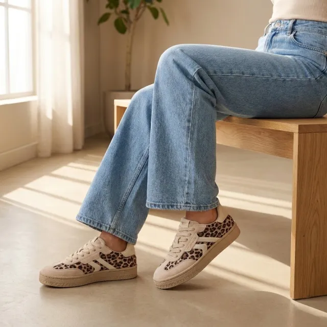 Tamaris Leopard sneakers beige, foto 6