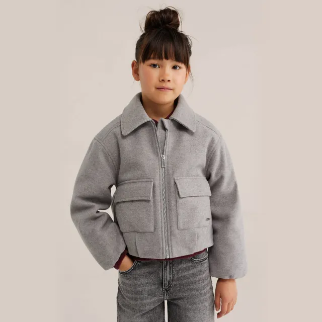 WE Fashion tussenjas grijs