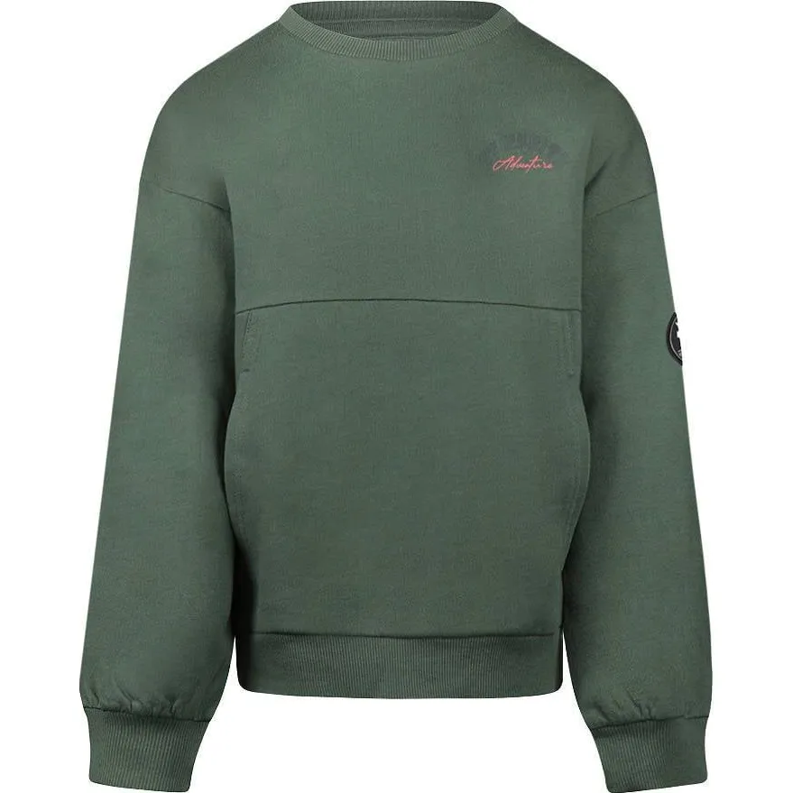No Way Monday oversized sweater met backprint - groen, foto 2