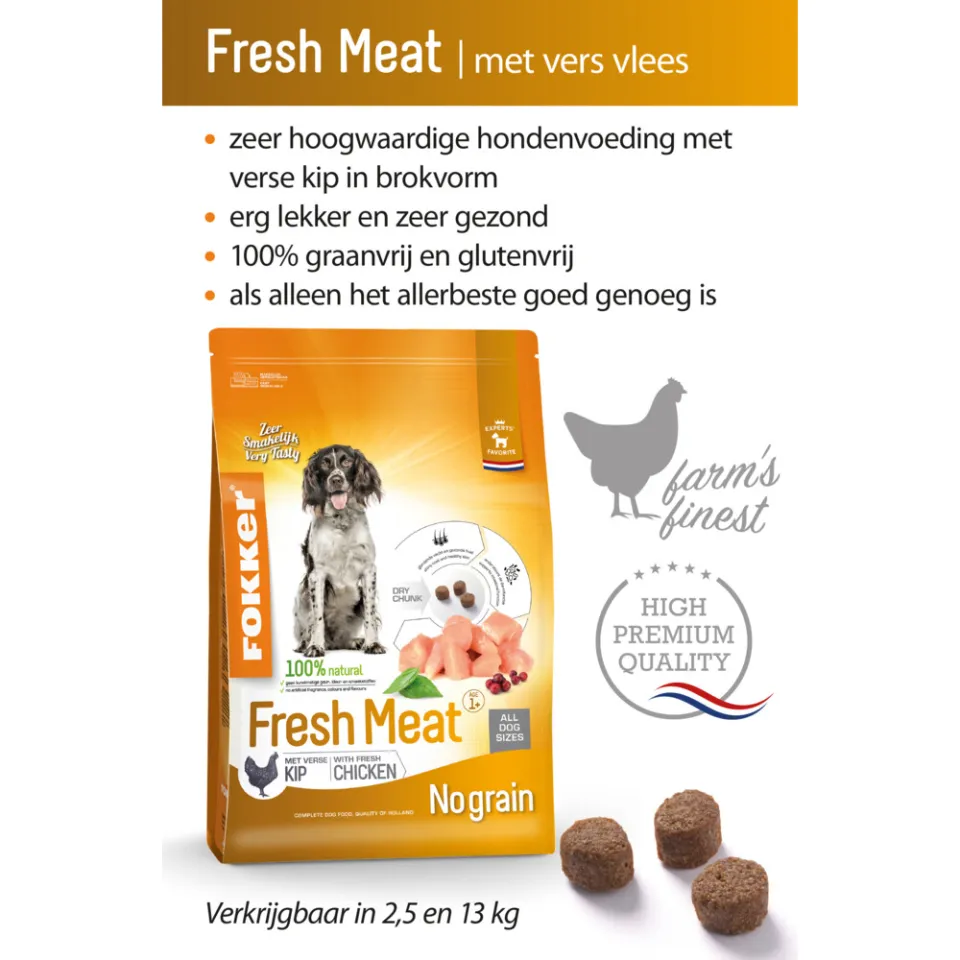 Fokker Fresh Meat hondenvoer kip, foto 3