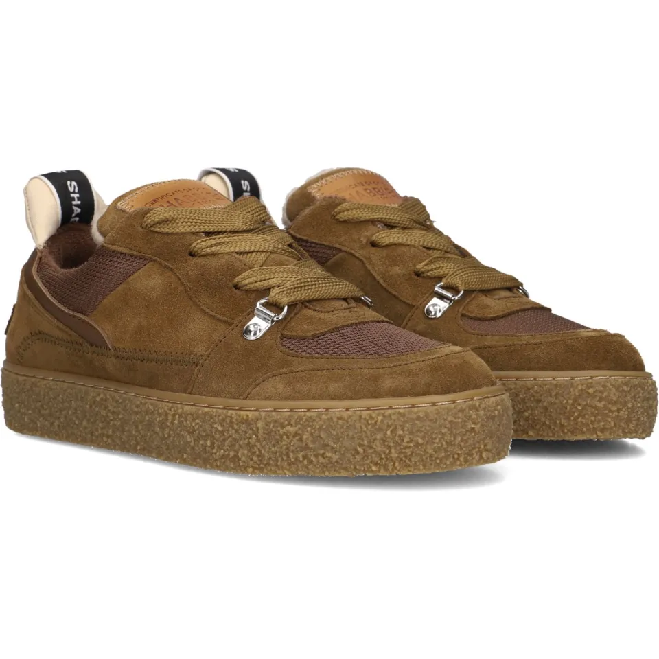 Shabbies Amsterdam Chewy Unna sneaker suède bruin, foto 4