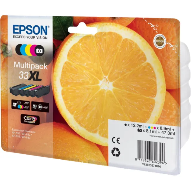 Epson 33XL multipack inktcartridges 5-kleuren