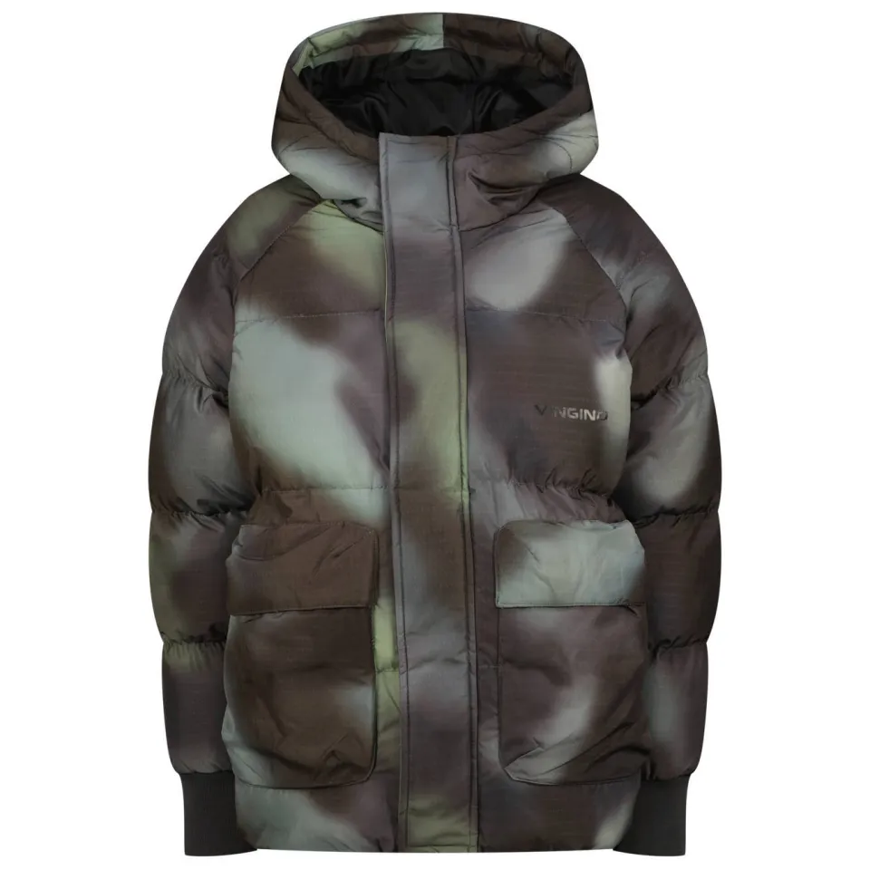 Vingino winterparka met print grijs, foto 2