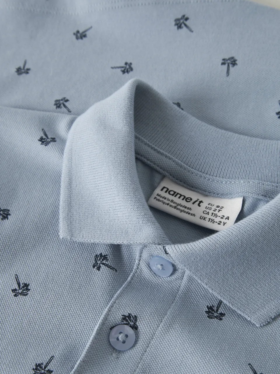 NAME IT MINI polo blauw Jongens Stretchkatoen Polokraag All over print, foto 4