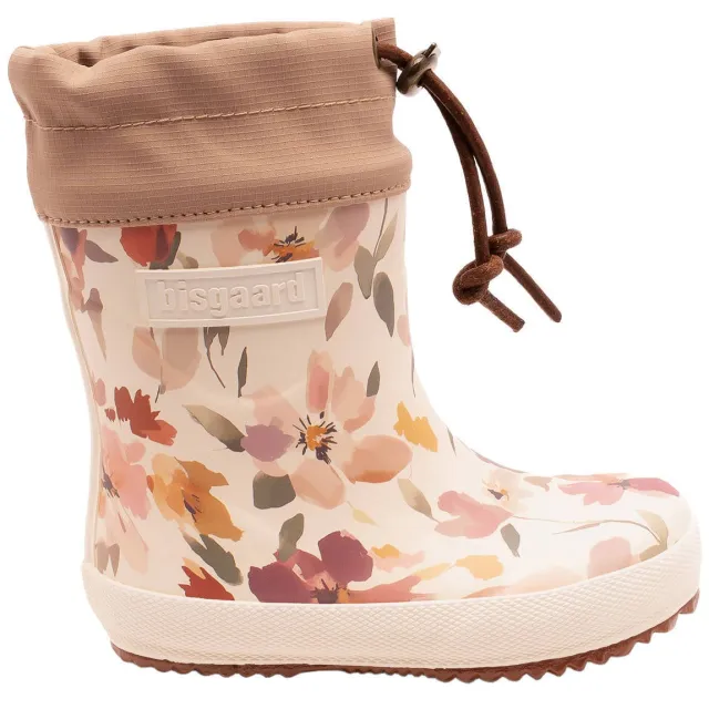 Bisgaard gebloemde regenlaarzen - ecru/beige