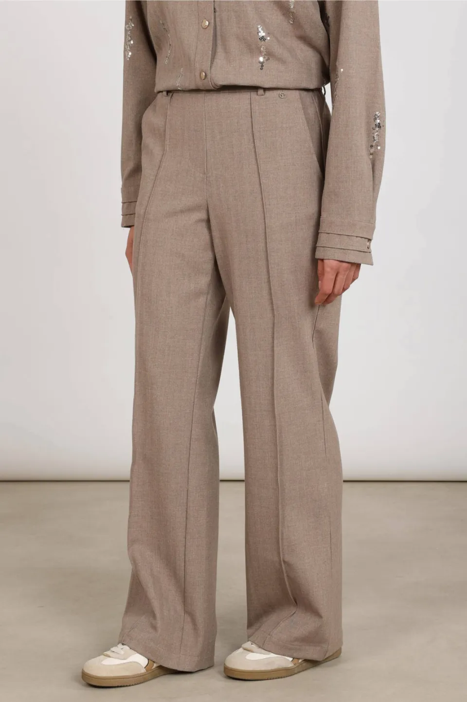NUKUS wide leg broek - beige, foto 4
