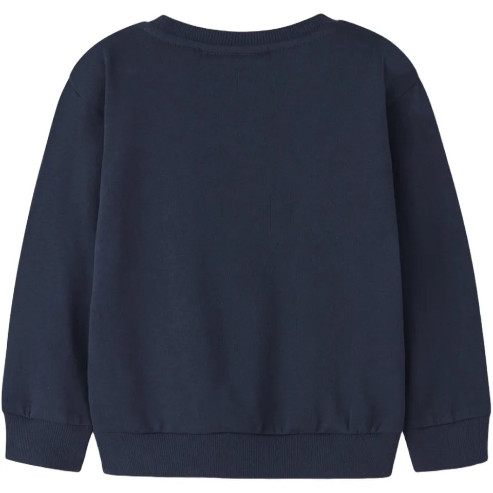 NAME IT MINI rechtvallende sweater met print - donkerblauw, foto 2