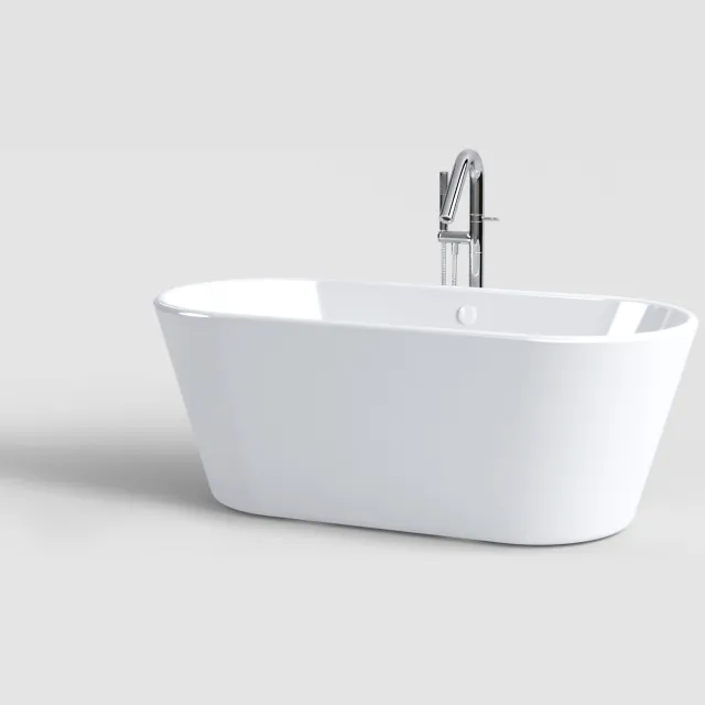 Clou InBe vrijstaand ligbad ovaal 165x73.5x61.5 cm wit