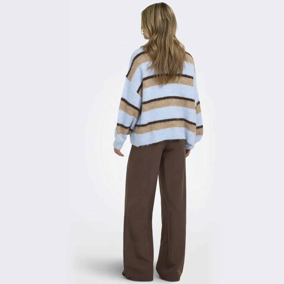 Only ONLLINDA-BERRY wide leg pantalon bruin, foto 6