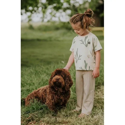 Koko Noko T-shirt ecru fijn gebreid groen, foto 4