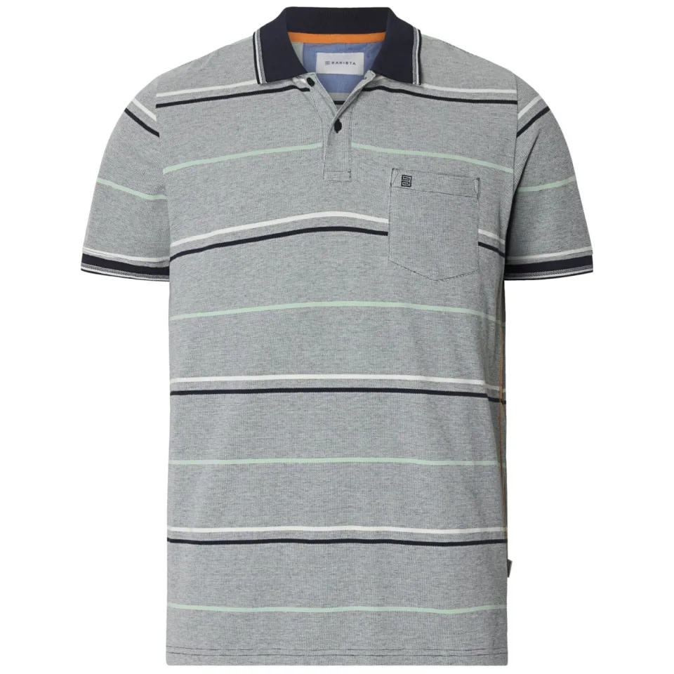 Babista regular fit gestreepte polo Plus Size - grijs, foto 2