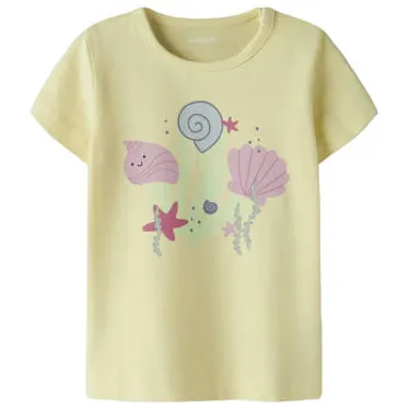 NAME IT BABY T-shirt lichtgeel