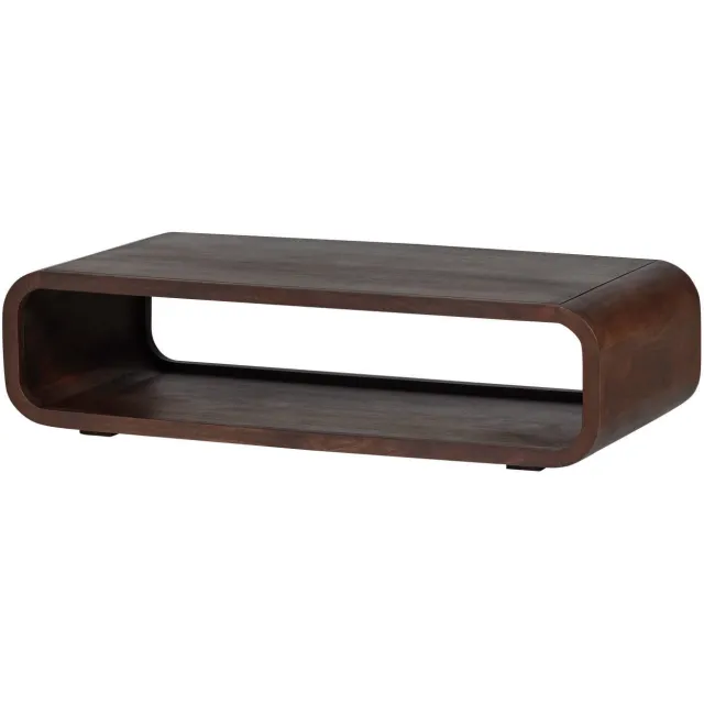 WOOOD Kinu Salontafel - Mangohout - Donkerbruin - 32x120x60 dark brown
