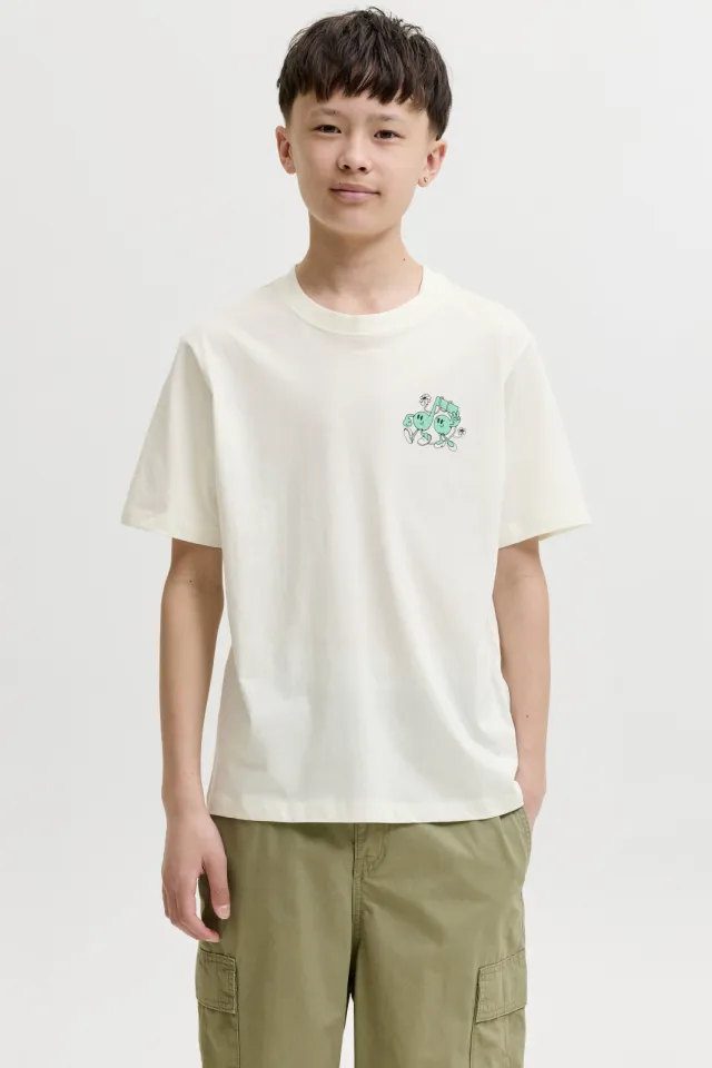 Jack & Jones T-shirt met backprint gebroken wit