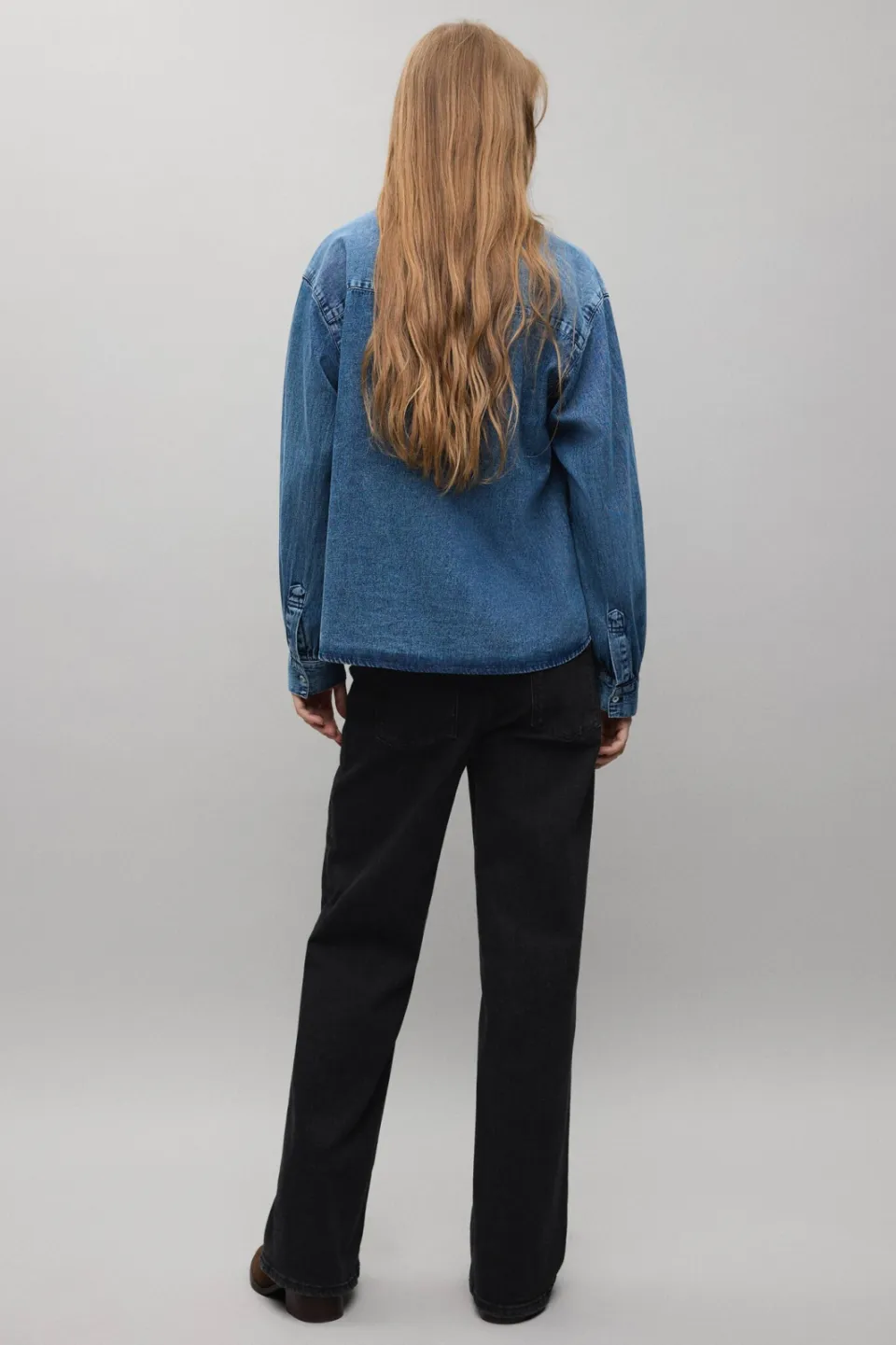 Mango TEEN wide leg jeans - changeant grijs, foto 4