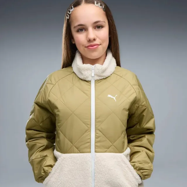 Puma sherpa gewatteerde jas groen, foto 4