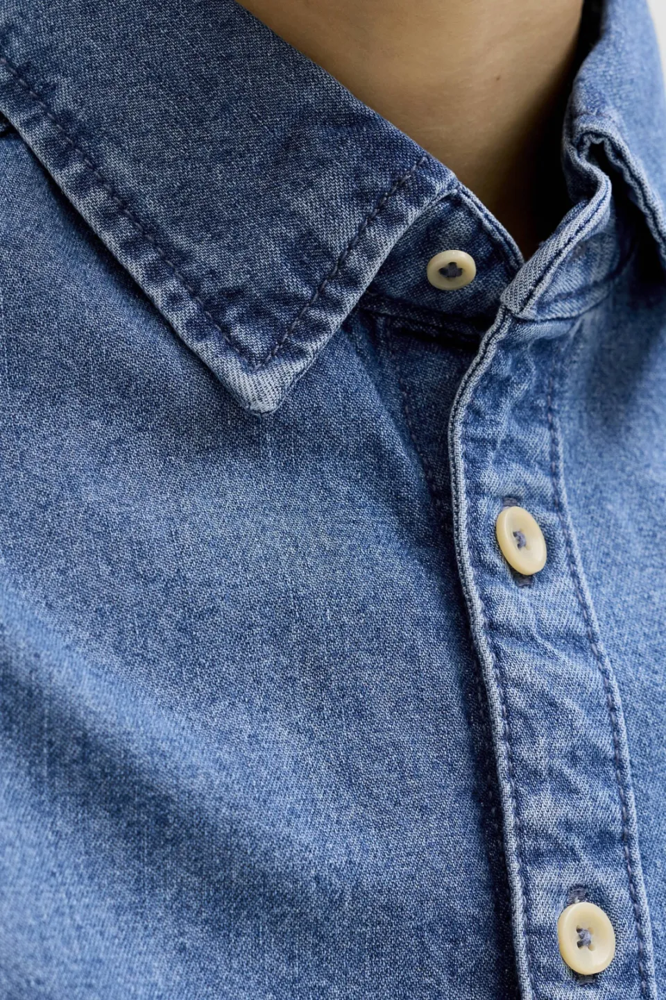 Jack & Jones JUNIOR denim overhemd medium blue denim, foto 7