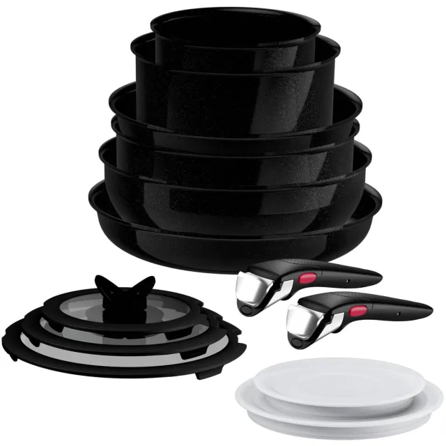 Tefal Ingenio Excellence Ceram pannenset (6-delig) Zwart