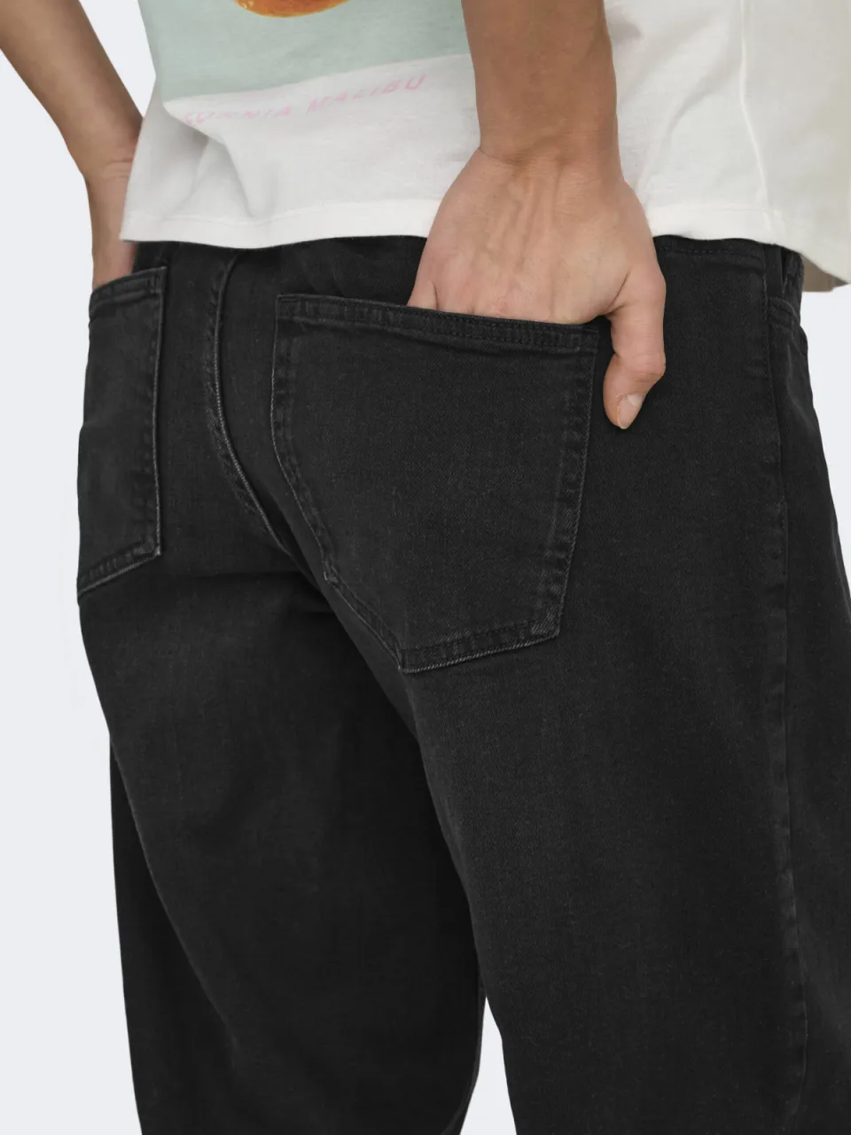 Only MATERNITY Olmluma low waist zwangerschaps straight leg jeans black denim, foto 8