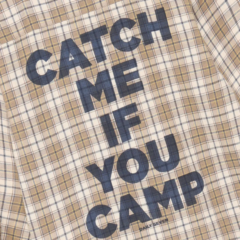 Daily7 casual geruit overhemd met backprint - taupe, foto 6