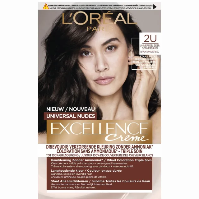 L'oréal Excellence Crème haarkleuring 2U universeel zeer donkerbruin, foto 2