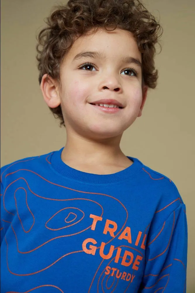 Sturdy sweater oranje/blauw Chasing trails, foto 7