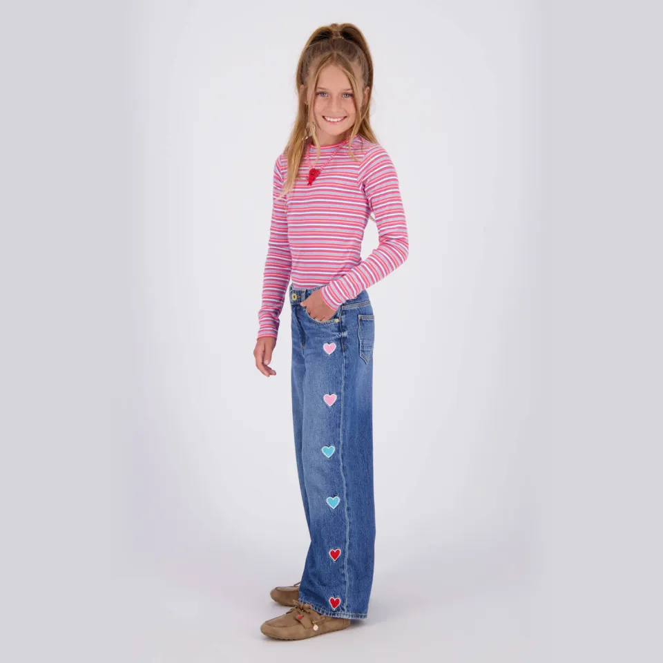 Vingino gestreepte longsleeve roze