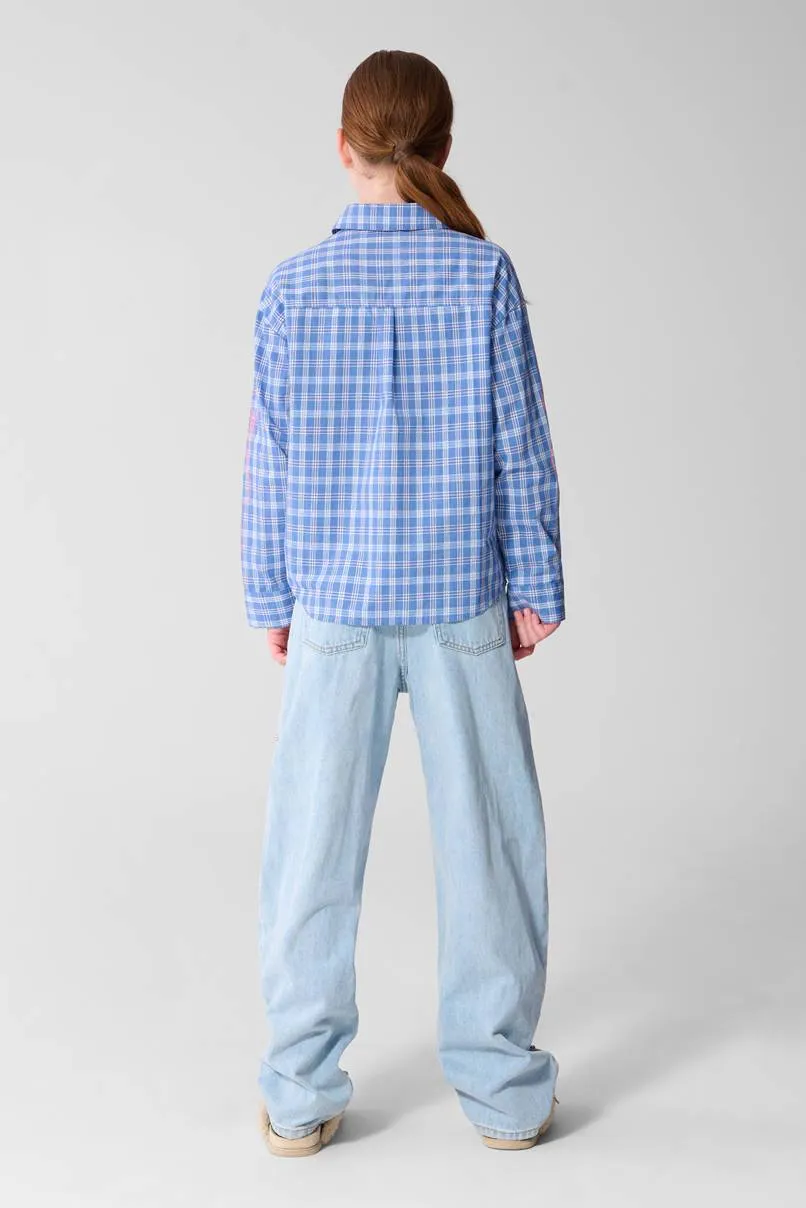Shoeby barrel jeans met studs - lichtblauw, foto 6