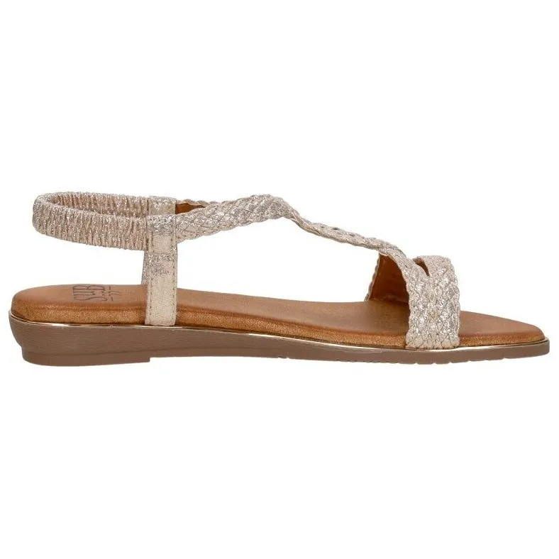 Sub55 sandalen plat goud Goudkleur