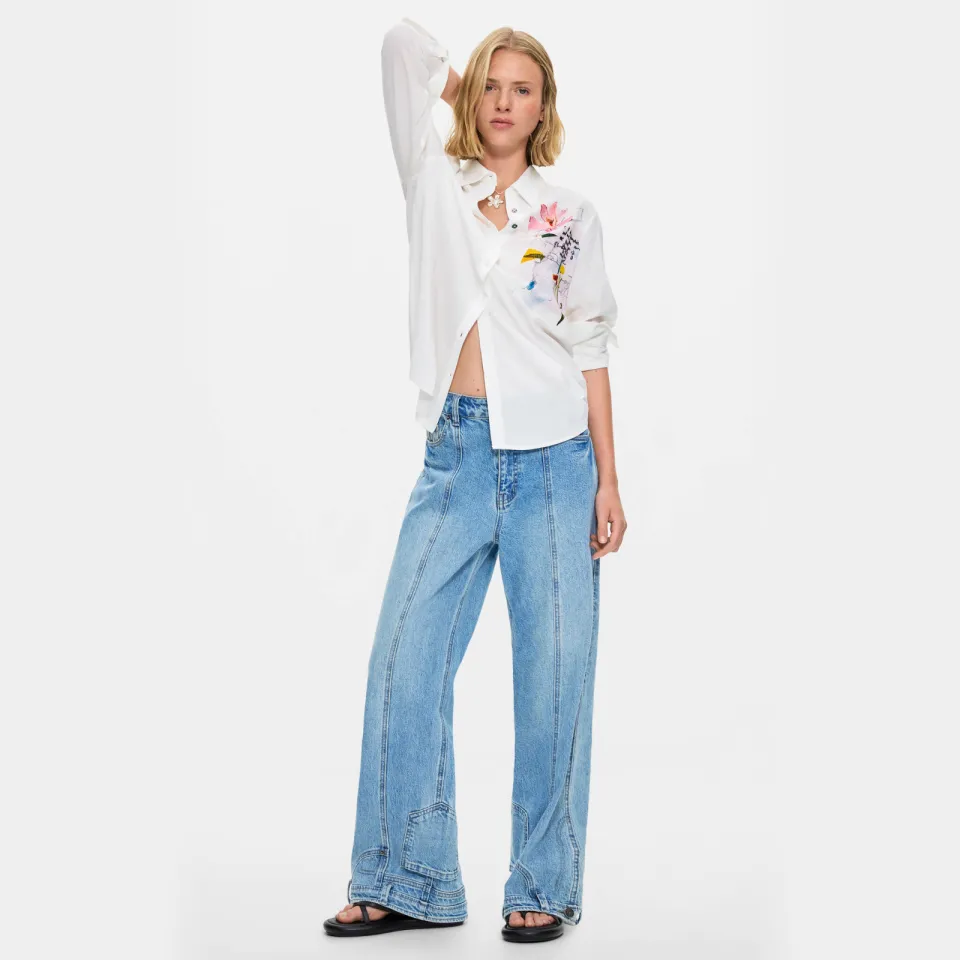 Desigual blouse met print - wit, foto 5