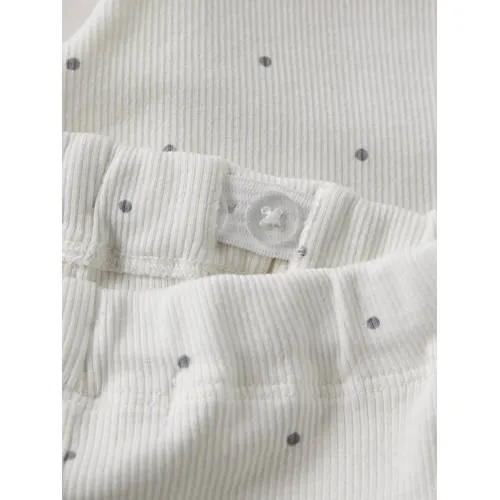 Lil' Atelier baby gebreide broek met stippen ecru, foto 4