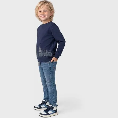 S.Oliver gebreide trui met print - donkerblauw, foto 4