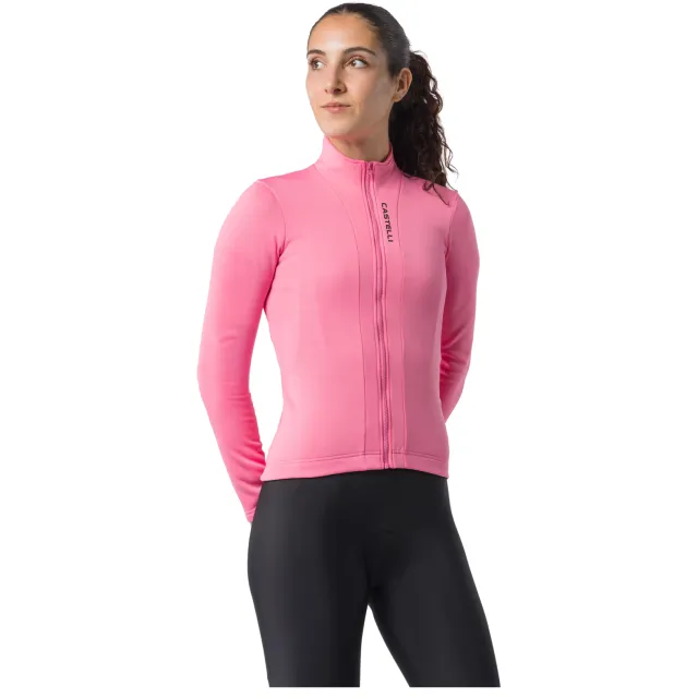 Castelli Sinergia 3 fietsshirt lange mouw roze