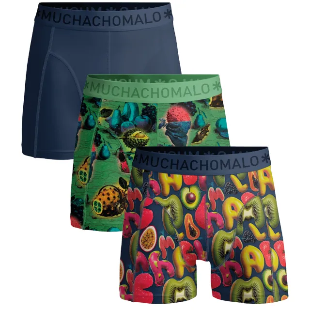 Muchachomalo Heren 3-pack Boxershorts Weird Fruit Veelkleurig