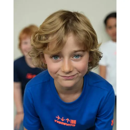 TYGO & vito jersey t-shirt blauw met print, foto 5