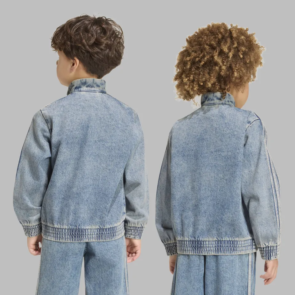 Adidas Originals Firebird loose denim jack lichtblauw, foto 5