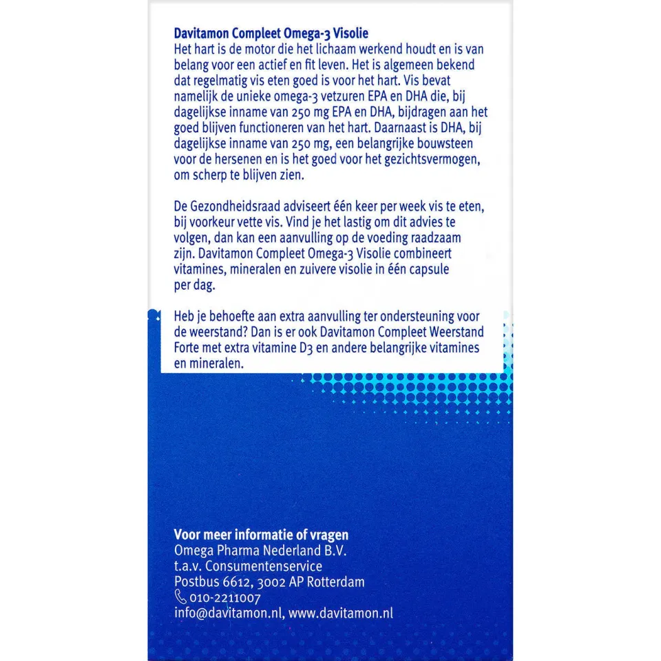 Davitamon Compleet Omega-3 Visolie capsules - 70 stuks, foto 4