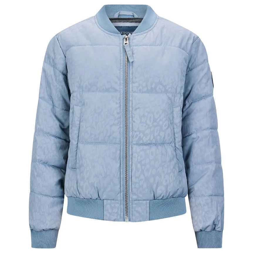Retour Jeans gewatteerde jas lichtblauw met ronde hals, foto 3