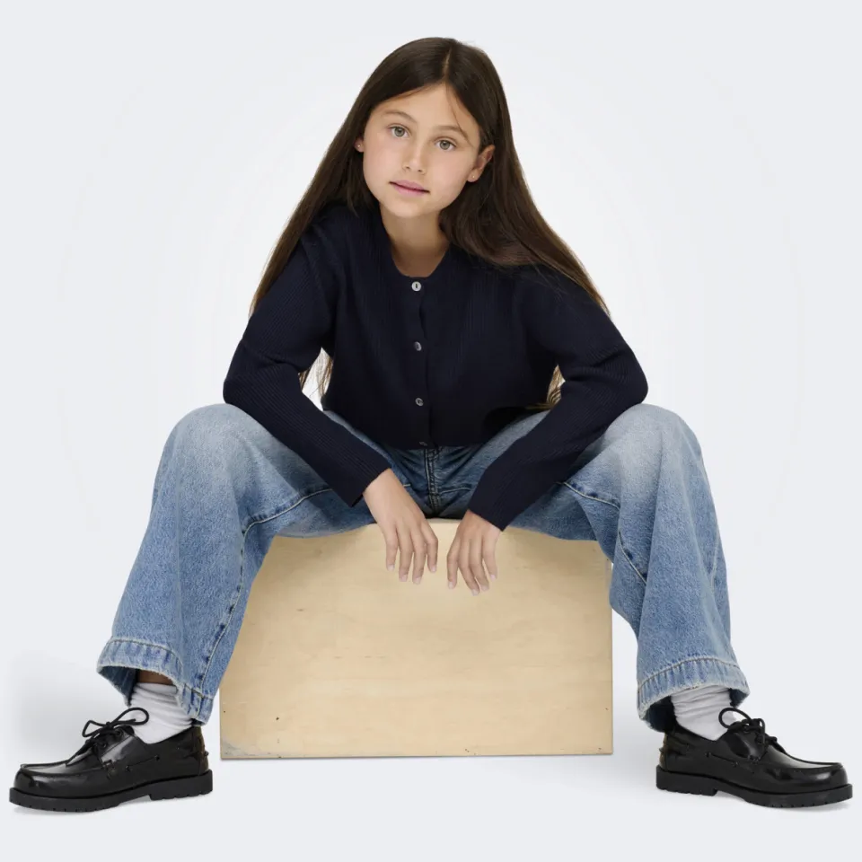 KIDS ONLY GIRL high waist wide leg jeans medium blue denim, foto 5