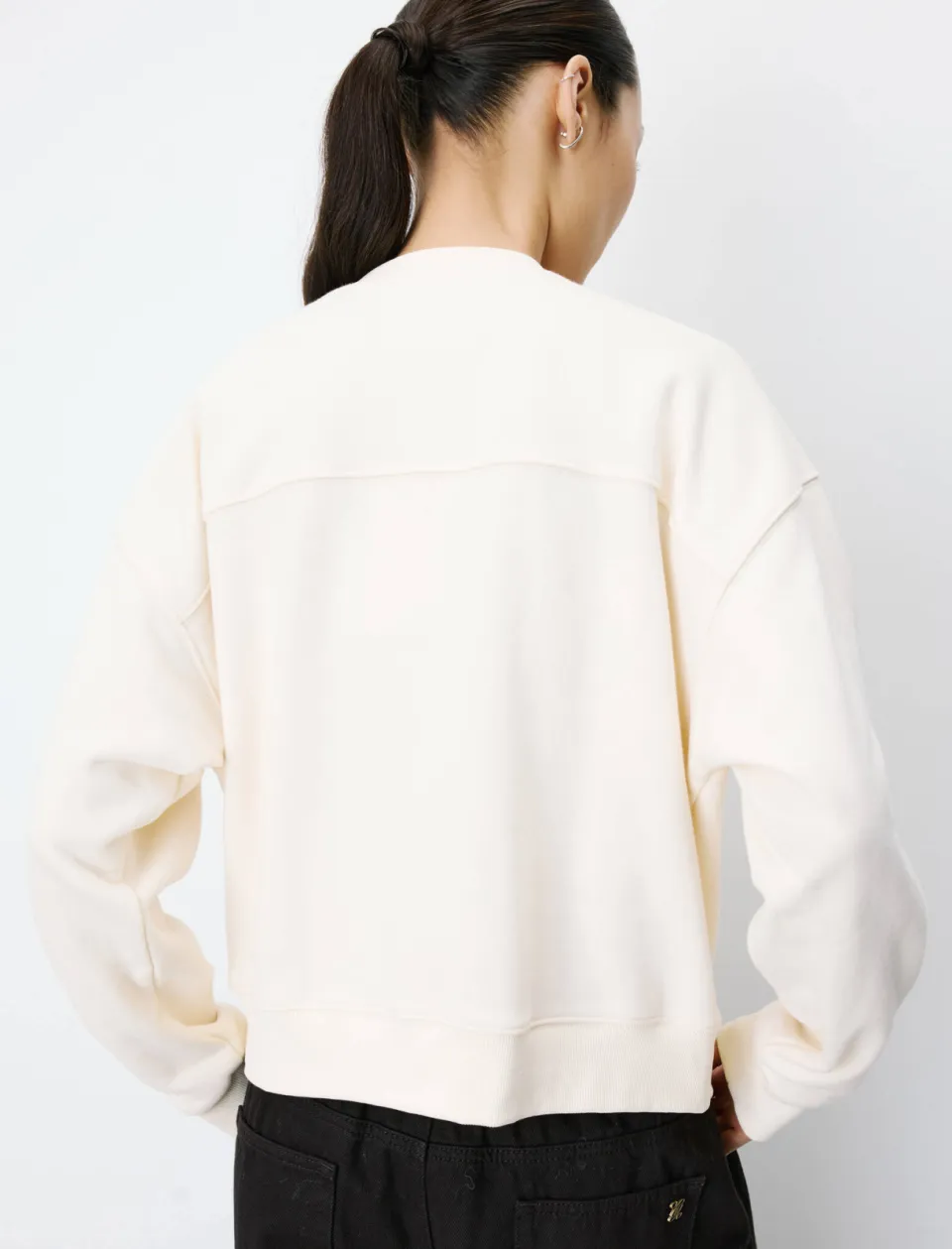 Grace & Mila sweater met tekst - ecru/bruin, foto 7