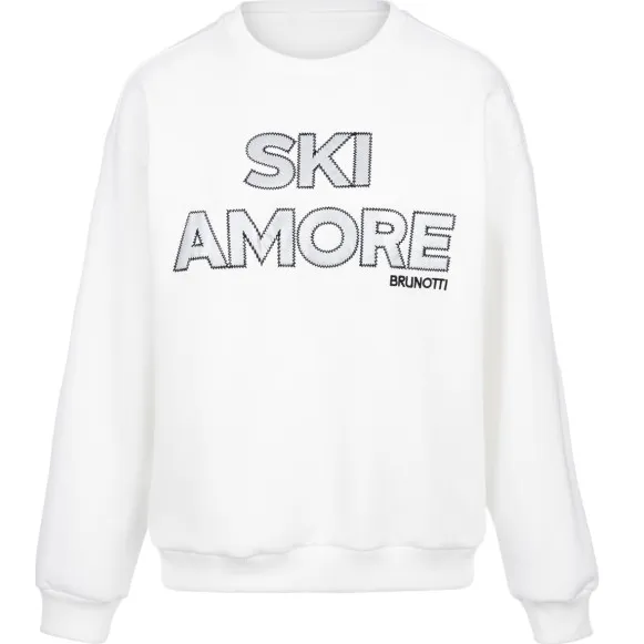 Brunotti katoenen sweater met tekst - wit, foto 2