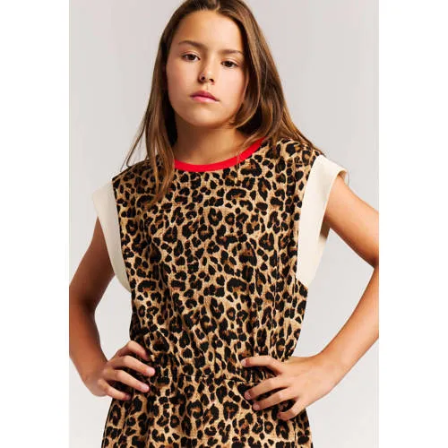 Protest PRTSilly JR zomerjurk met panterprint bruin, foto 3