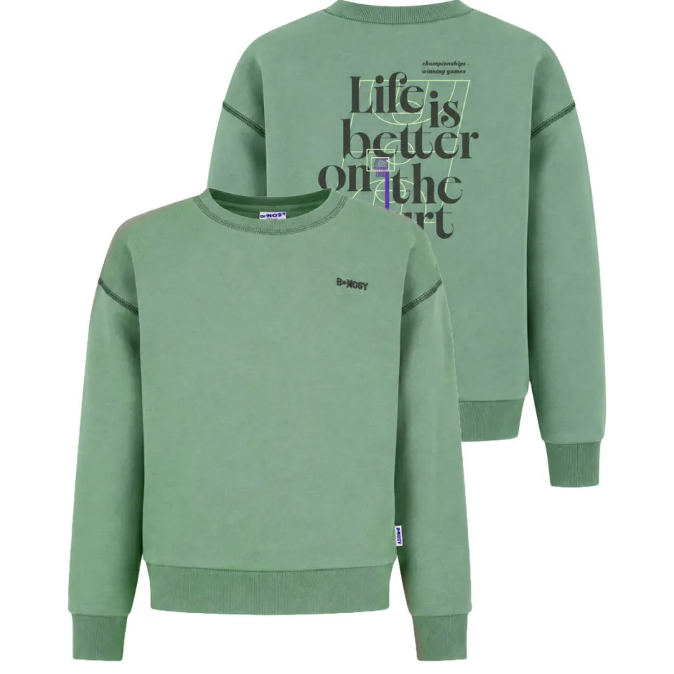 B.Nosy rechtvallende sweater met backprint - groen, foto 4