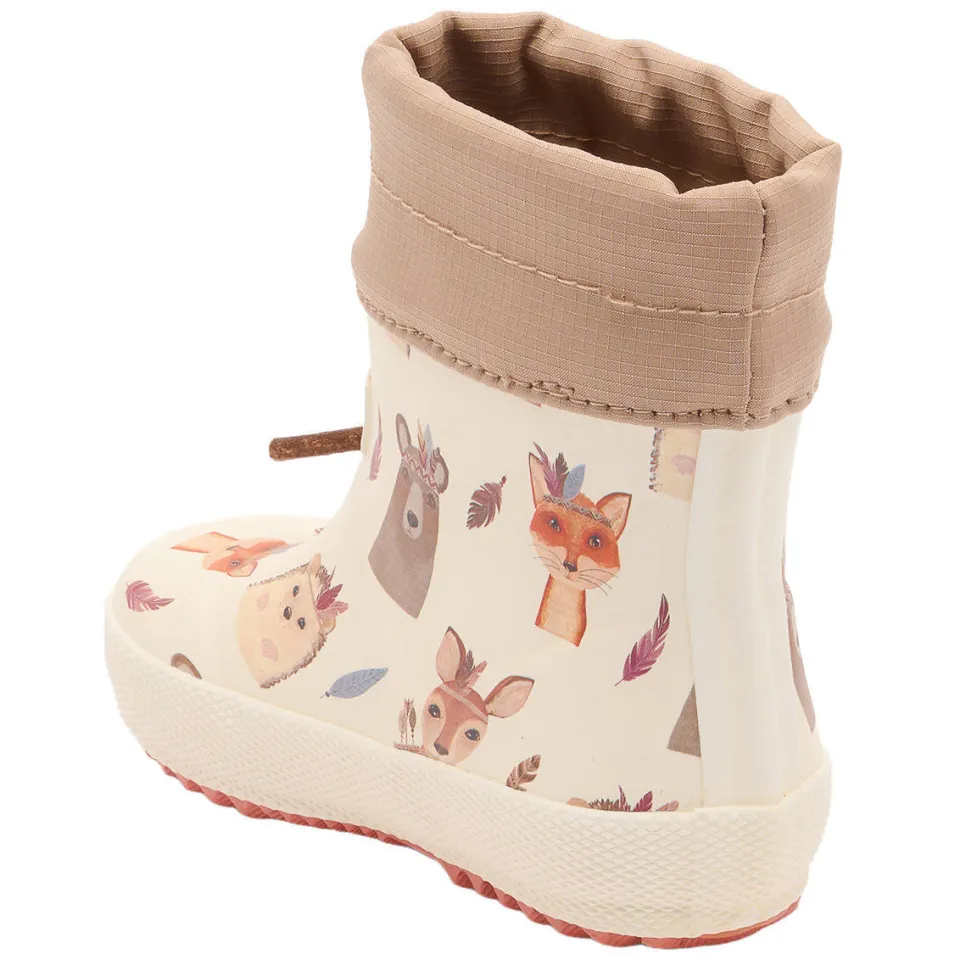 Bisgaard regenlaarzen met print - ecru/beige, foto 2