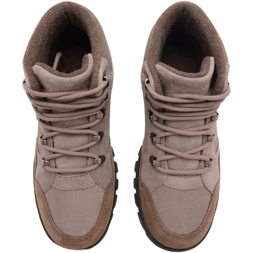 Mango Kids leren enkelboots met profielzool - taupe, foto 4